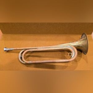 Vintage US Regulation Bugle With Mouthpiece Made in USA